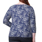Top con cuello vuelto floral La Cera Lucerne de talla grande