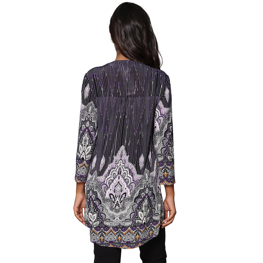 Túnica con estampado Paisley Empire de La Cera