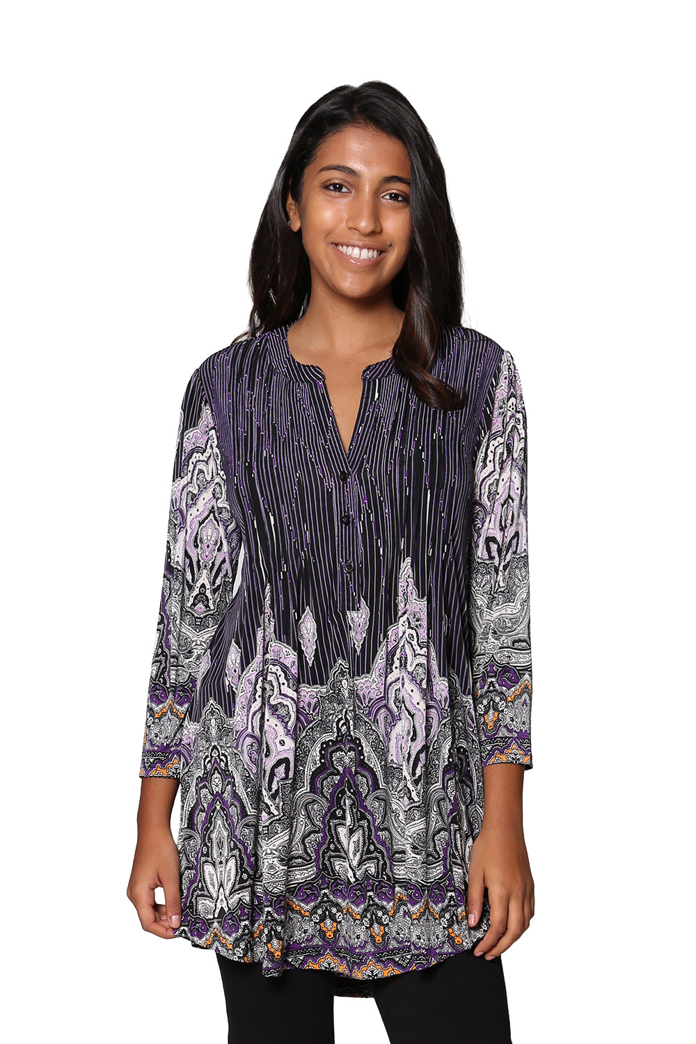Túnica con estampado Paisley Empire de La Cera