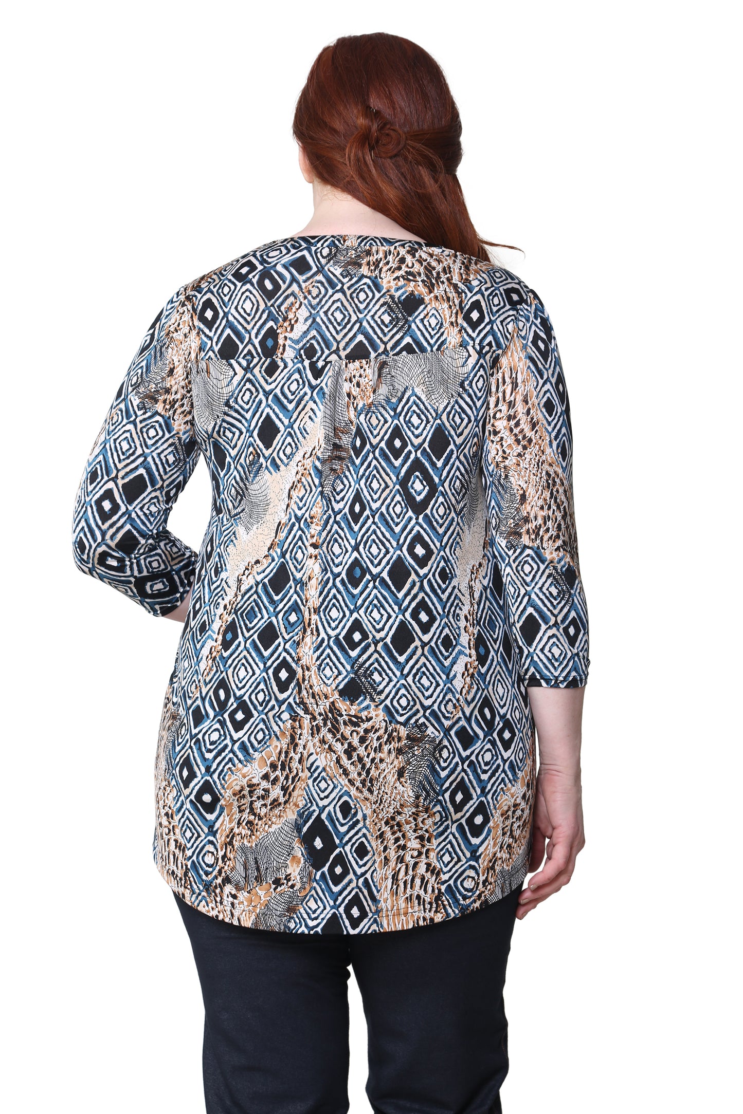 Túnica con estampado batik La Cera Malabar talla grande