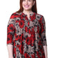 Túnica con estampado de rosas de medianoche La Cera talla grande