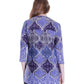La Cera Pleat Front Printed Tunic Blue - La Cera