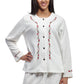 La Cera Embroidered Fleece Jacket - La Cera