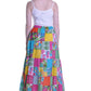 Vibrant Patchwork Tiered Maxi Skirt