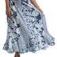 La Cera 100% Cotton Voile Mixed Printed Maxi Skirt - La Cera