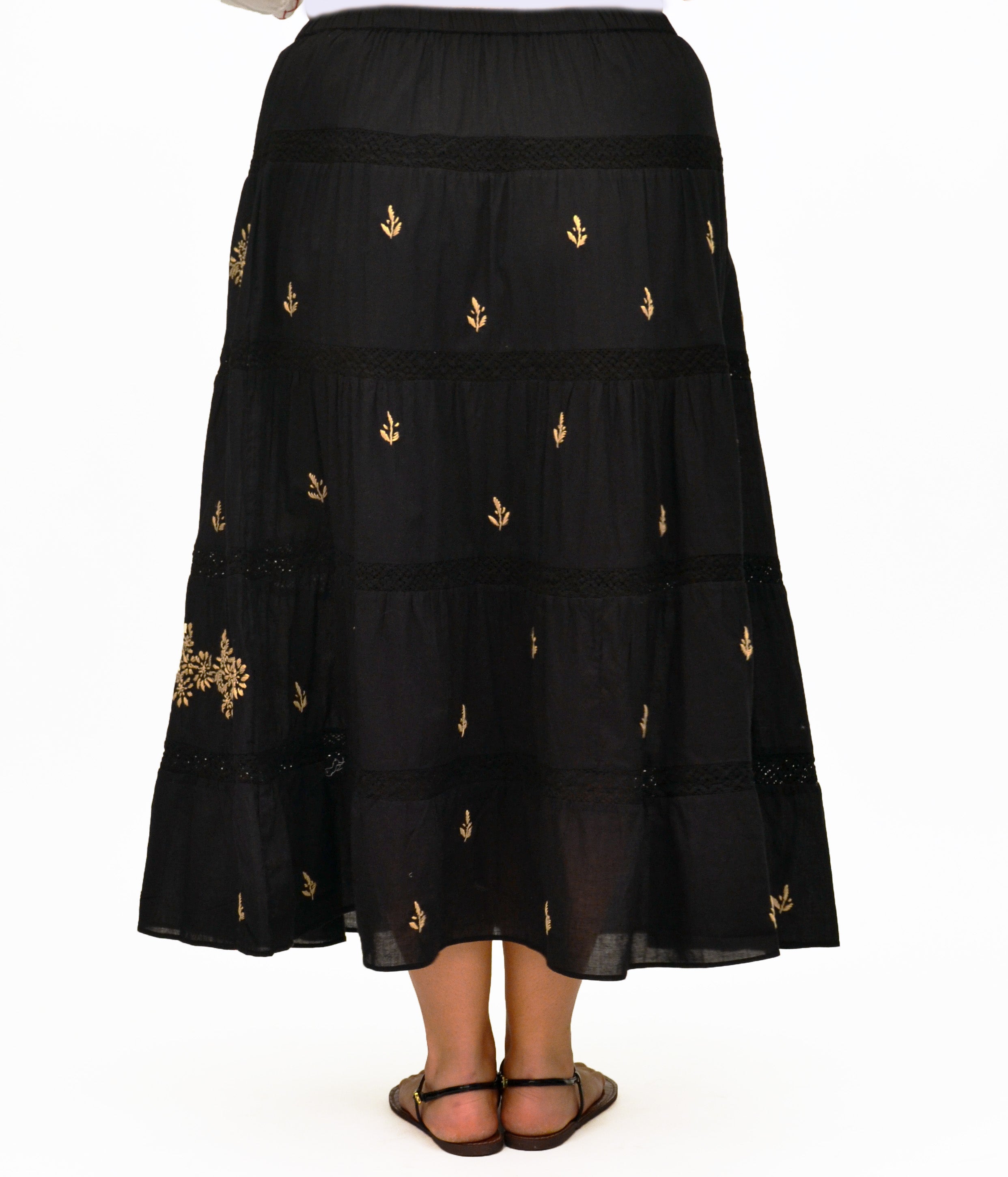 Peasant skirt black online