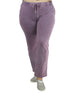 Heathered French Terry Drawstring Pants - Plus Size - La Cera