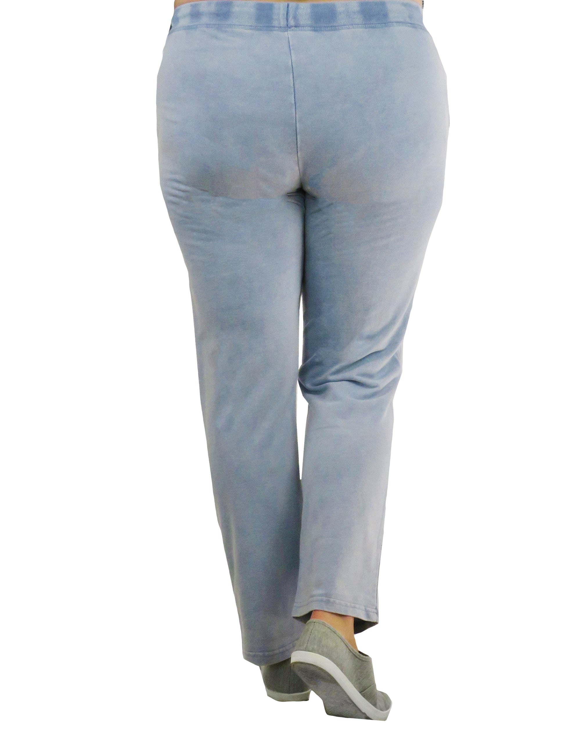Heathered French Terry Drawstring Pants - Plus Size - La Cera