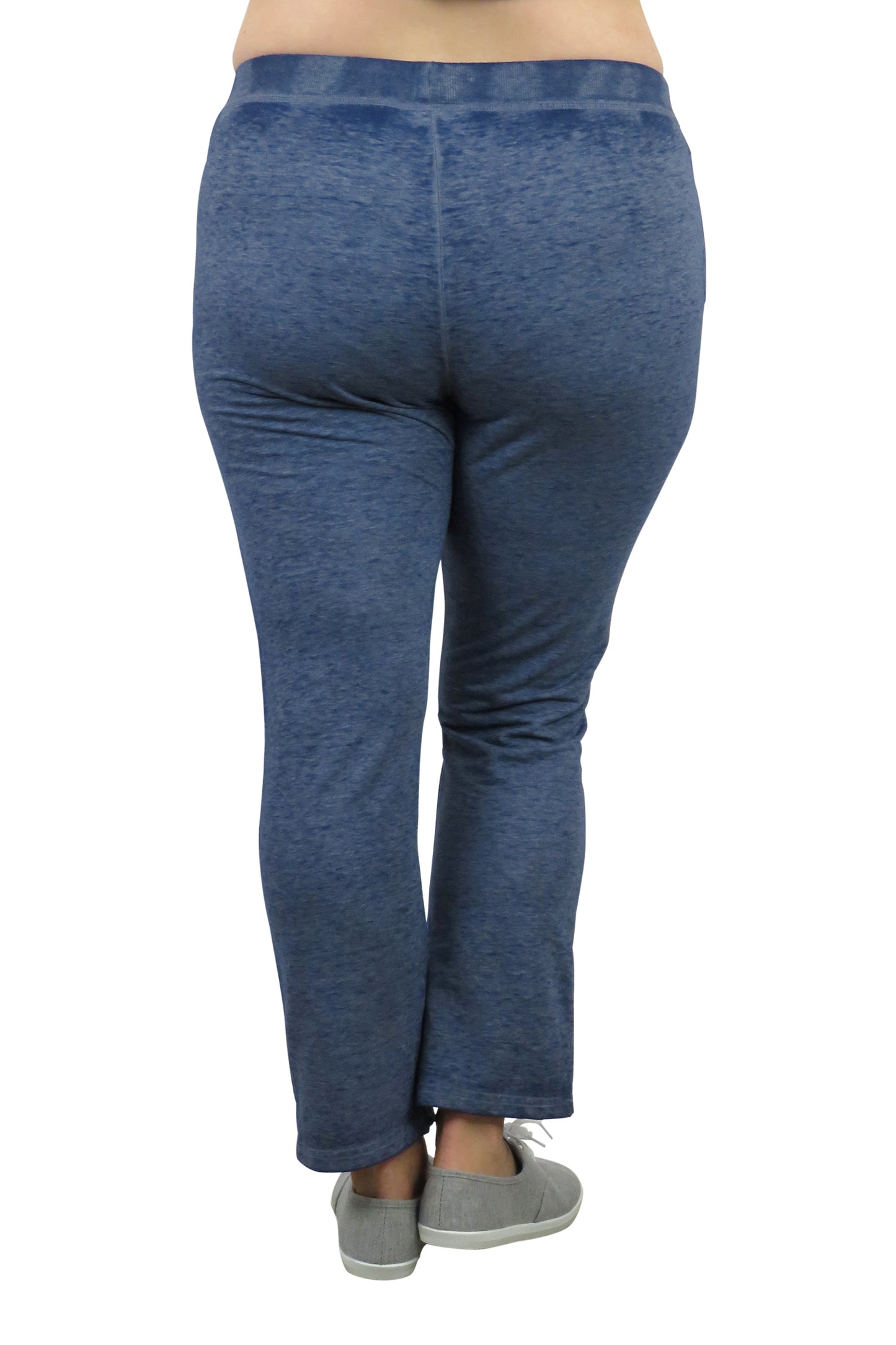 Pantalones de felpa francesa jaspeados de talla grande