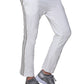 Pantalón de rizo francés con ribete de rayas tipo esmoquin de lúrex