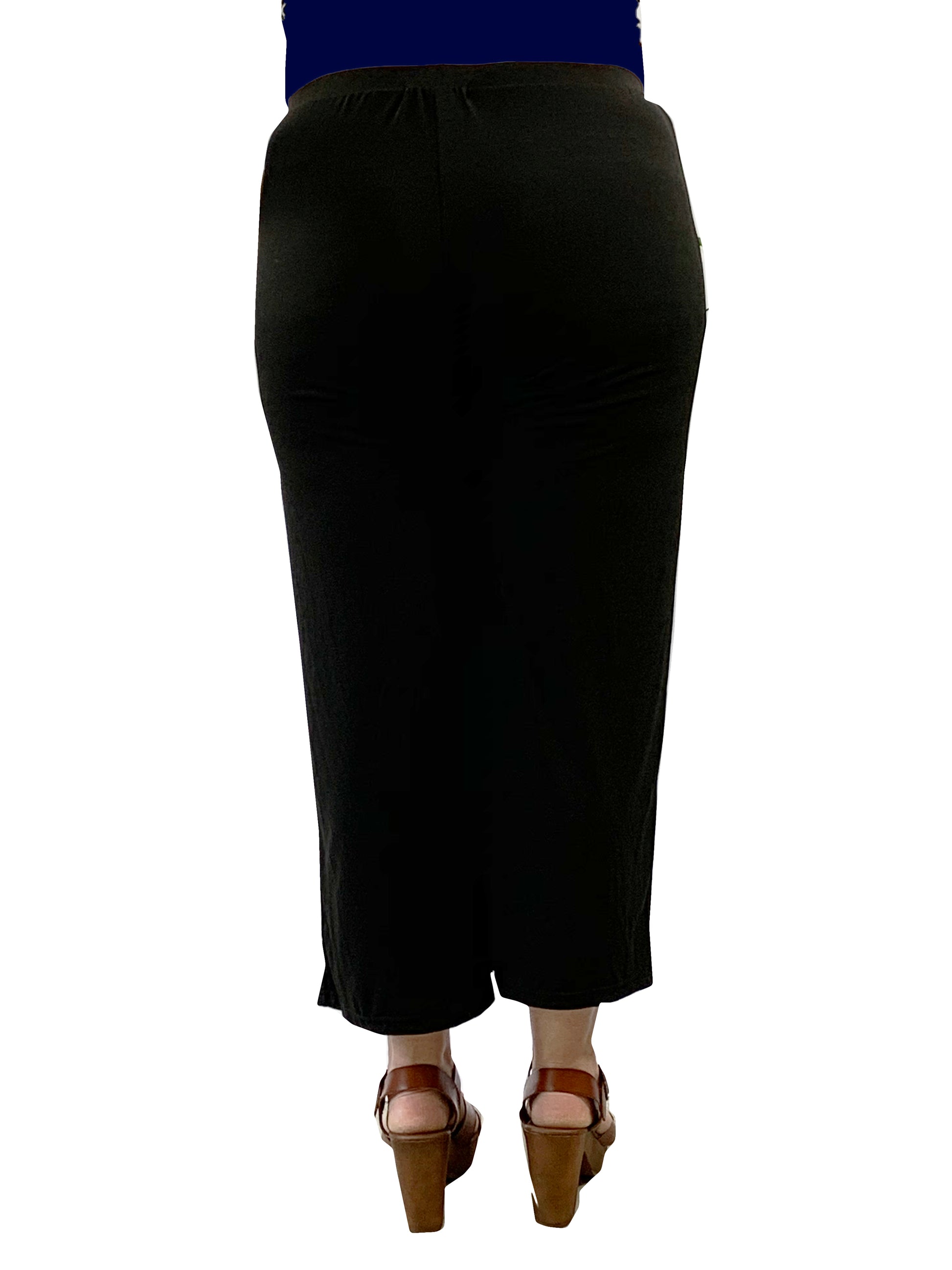 Plus Size La Cera Solid Cropped Pant - La Cera