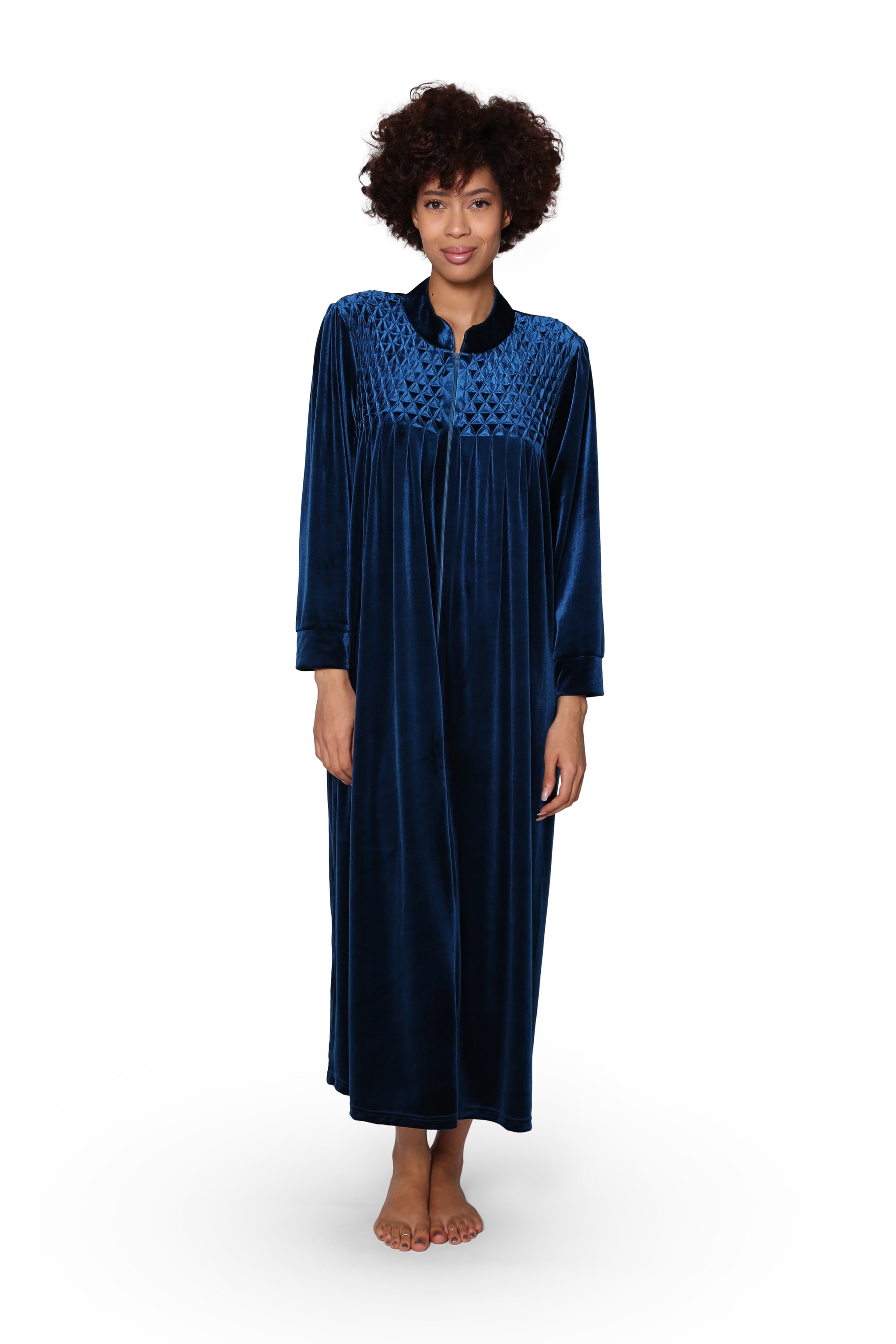 Velour robes with zipper hotsell