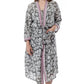 Rayon Sage Floral Robe - La Cera