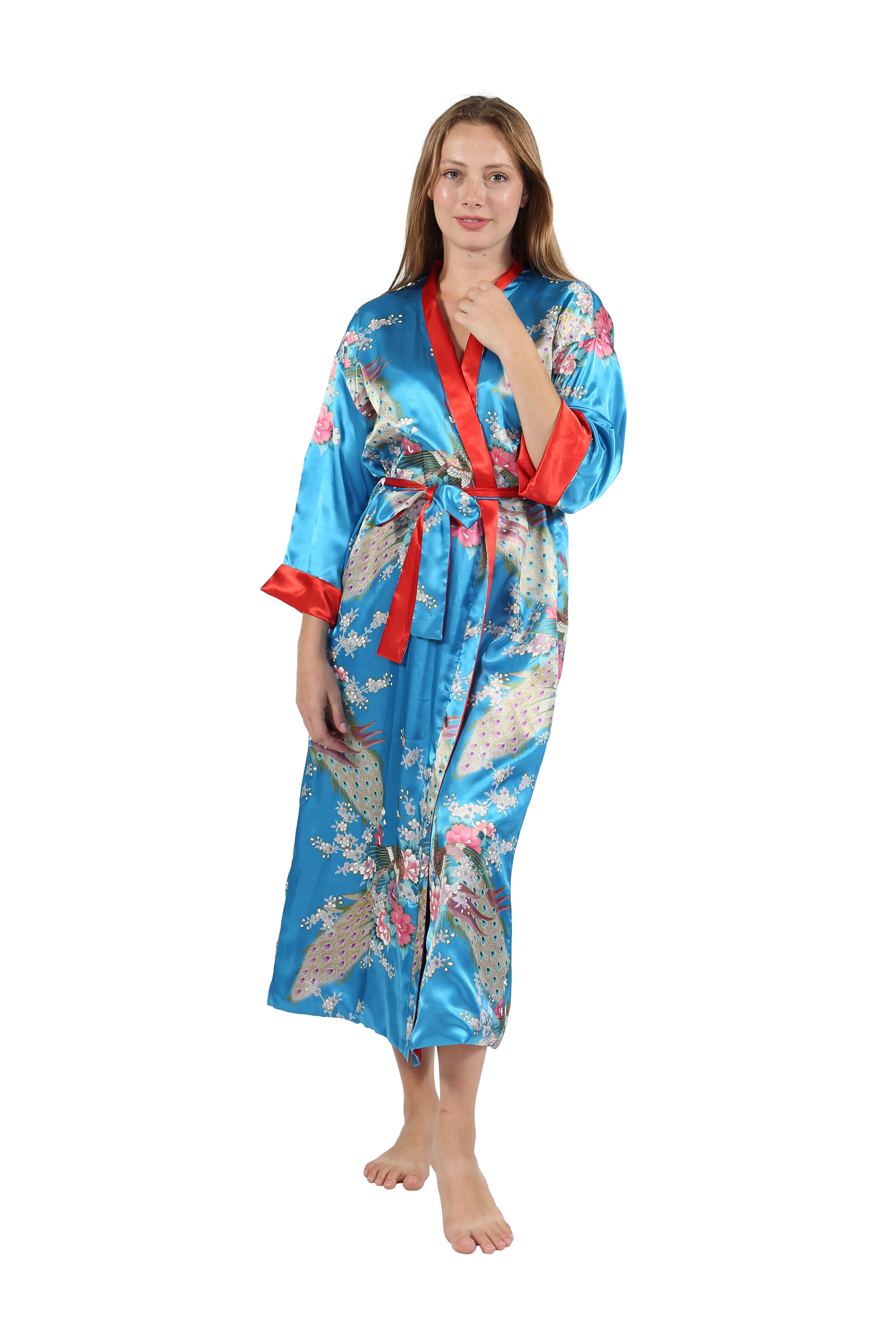 Floral Satin Robe – La Cera™