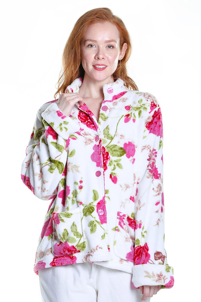 Plus Size Honeycomb Fleece Bed Jacket – La Cera™