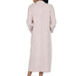 Rose Print Minky Zip Front Fleece Robe - La Cera