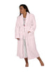 La Cera Textured Full Length Fleece Bath Robe - Plus Size - La Cera