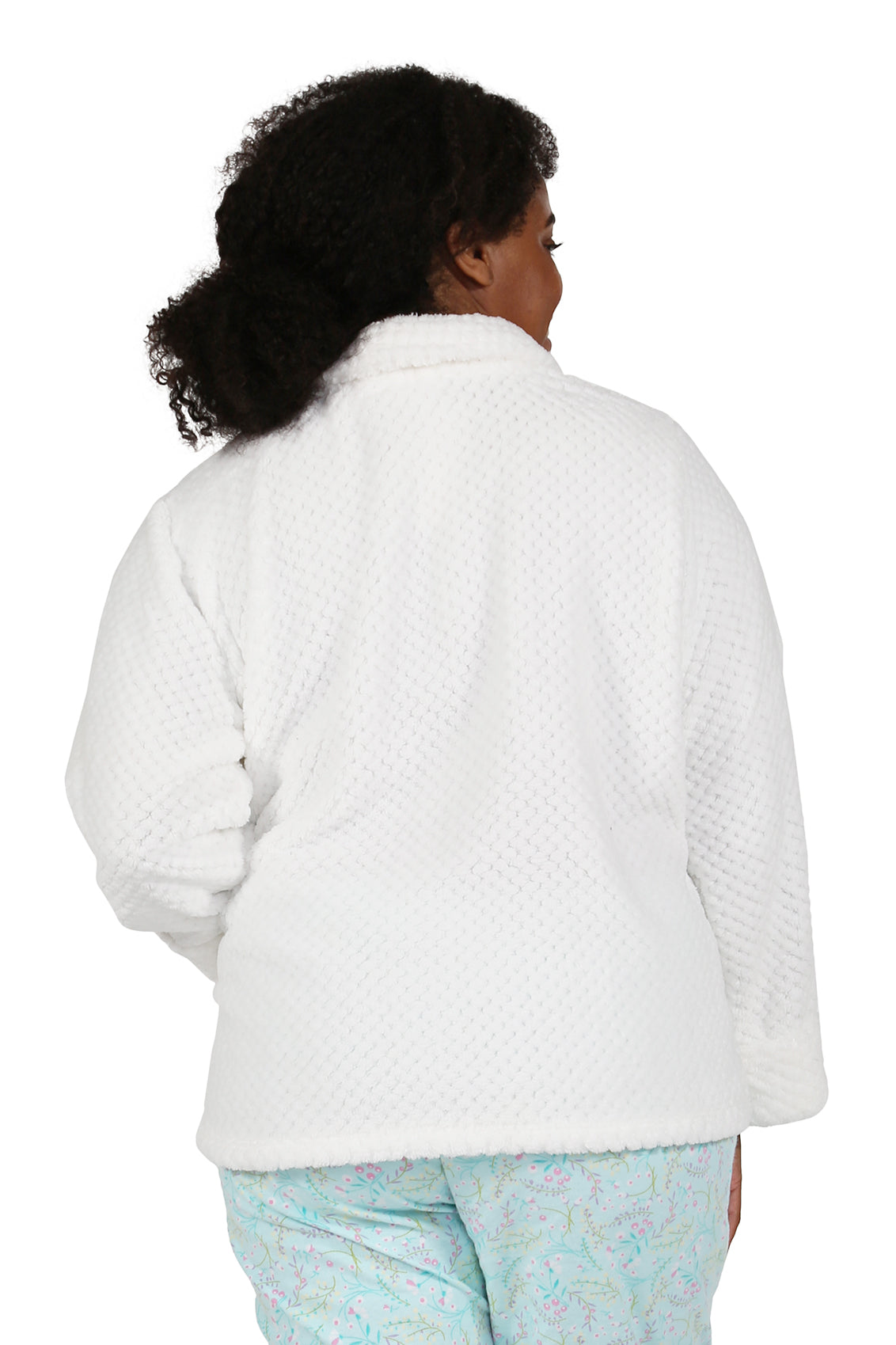 Plus Size Honeycomb Fleece Bed Jacket – La Cera™