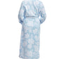 La Cera Floral Fleece Bathrobe with Belt - La Cera