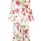 La Cera Floral Fleece Bathrobe with Belt - La Cera - 3