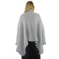 La Cera Solid Split Poncho Shawl - La Cera