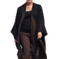 La Cera Ombre Split Poncho Shawl - La Cera